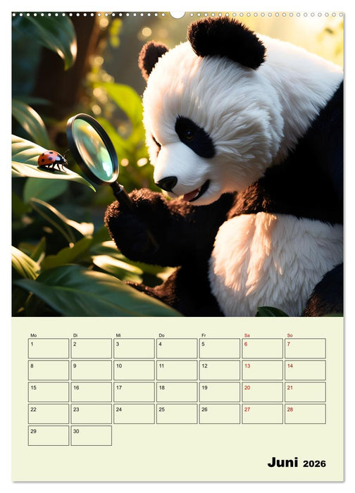 Ein pandastarkes Jahr - Flauschige Pandabären zum Verlieben (CALVENDO Premium Wandkalender 2026)
