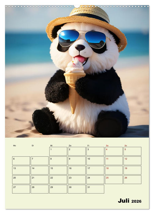 Ein pandastarkes Jahr - Flauschige Pandabären zum Verlieben (CALVENDO Premium Wandkalender 2026)