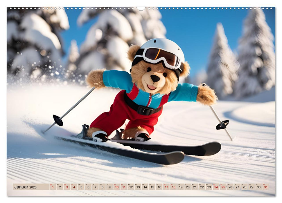Einfach bärig - Eine bärige Reise durch den Teddyalltag (CALVENDO Premium Wandkalender 2026)