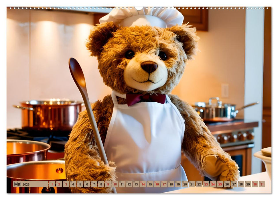 Einfach bärig - Eine bärige Reise durch den Teddyalltag (CALVENDO Premium Wandkalender 2026)