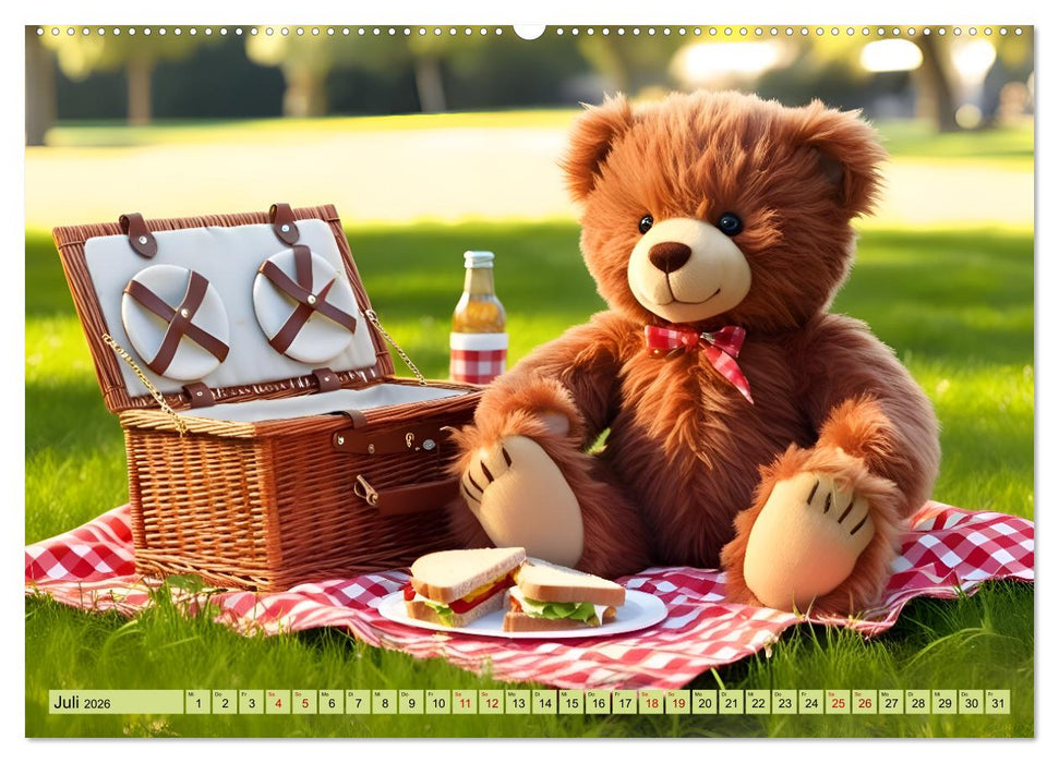 Einfach bärig - Eine bärige Reise durch den Teddyalltag (CALVENDO Premium Wandkalender 2026)