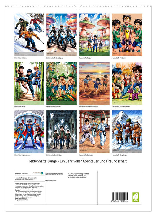 Heldenhafte Jungs - Ein Jahr voller Abenteuer und Freundschaft (CALVENDO Premium Wandkalender 2026)