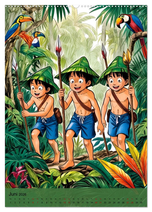 Heldenhafte Jungs - Ein Jahr voller Abenteuer und Freundschaft (CALVENDO Premium Wandkalender 2026)