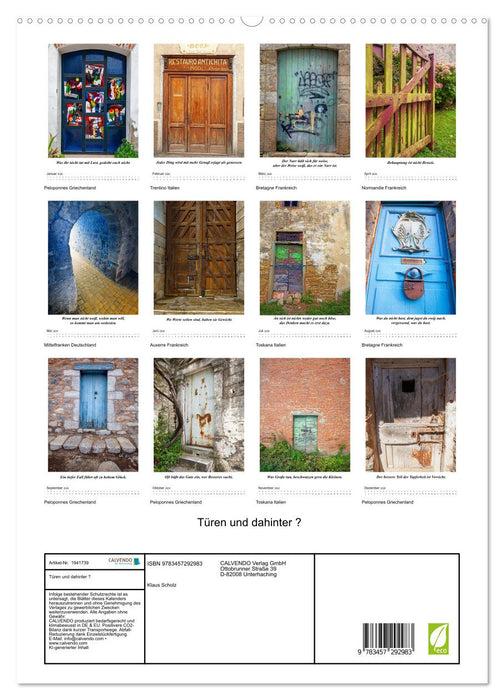 Türen und dahinter ? (CALVENDO Premium Wandkalender 2026)
