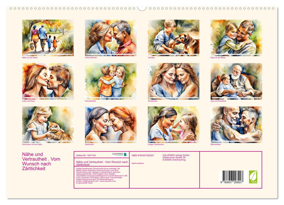 Nähe und Vertrautheit . Vom Wunsch nach Zärtlichkeit (CALVENDO Premium Wandkalender 2026)