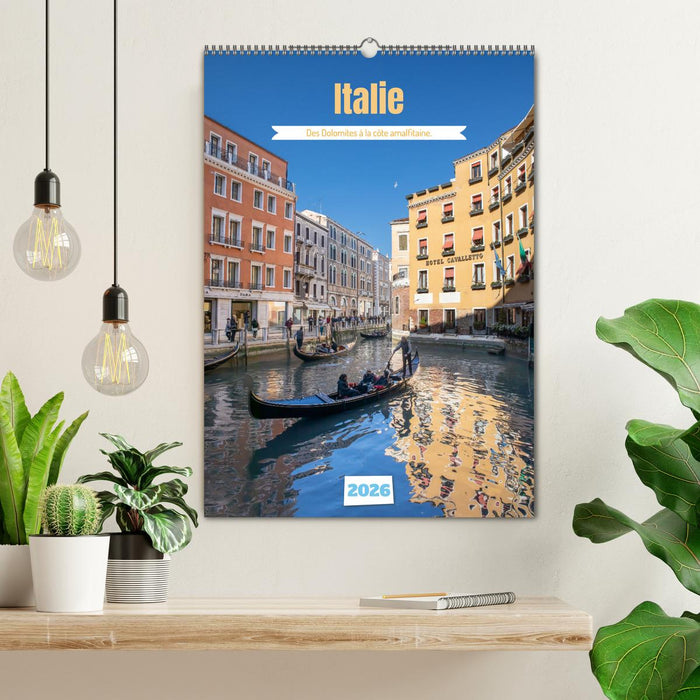 Italie - Des Dolomites à la côte amalfitaine (CALVENDO Calendrier mensuel 2026)
