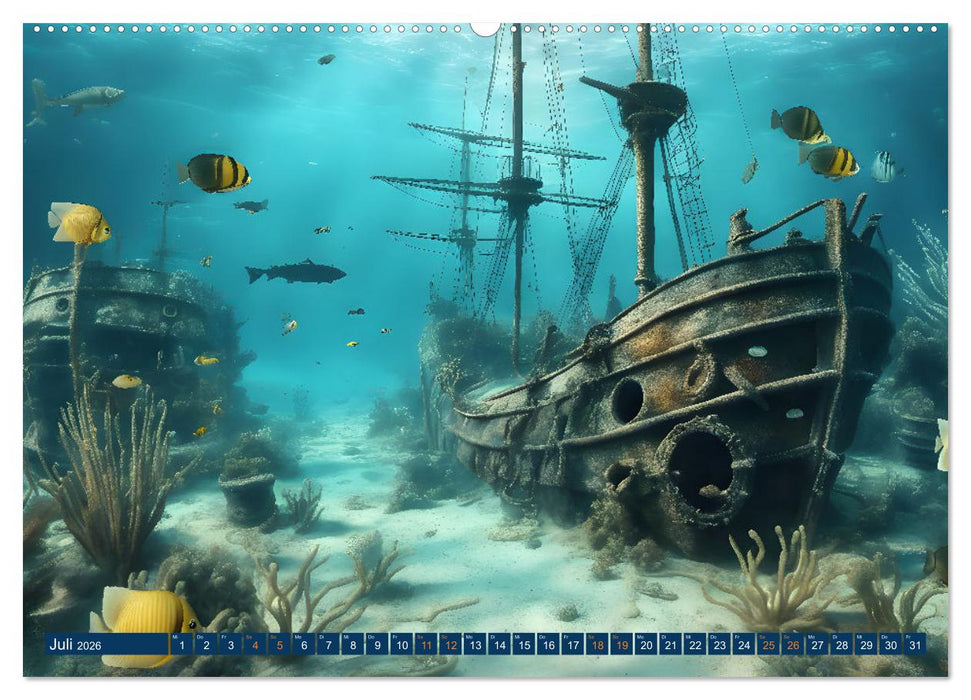 Unterwasserwelt der Wracks 2026 (CALVENDO Premium Wandkalender 2026)