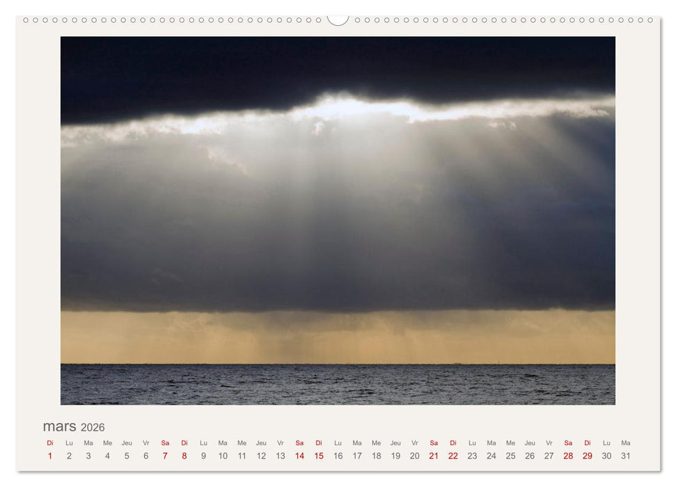 La mer sous le ciel (CALVENDO Calendrier mensuel 2026)