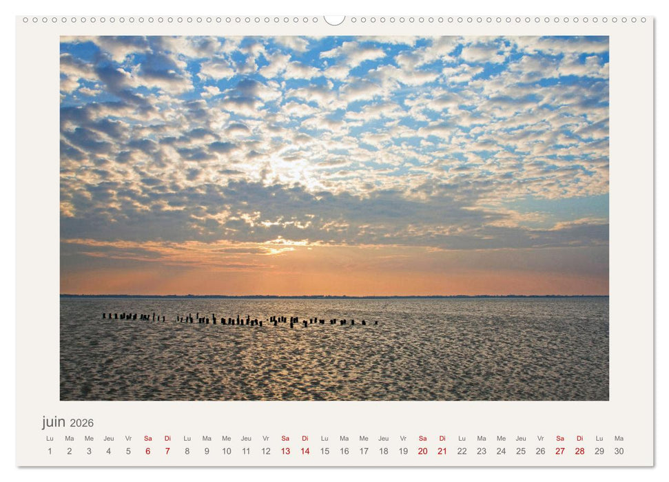 La mer sous le ciel (CALVENDO Calendrier mensuel 2026)