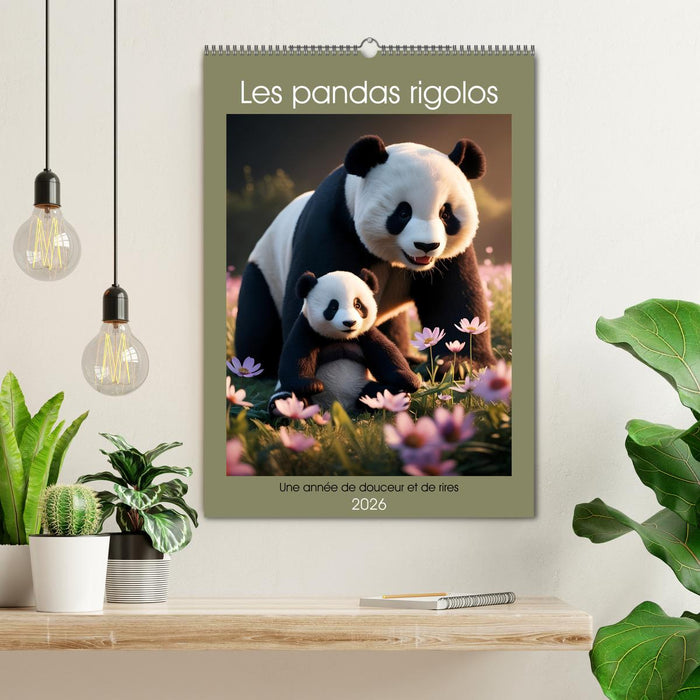 Les pandas rigolos - Une année de douceur et de rires (CALVENDO Calendrier mensuel 2026)