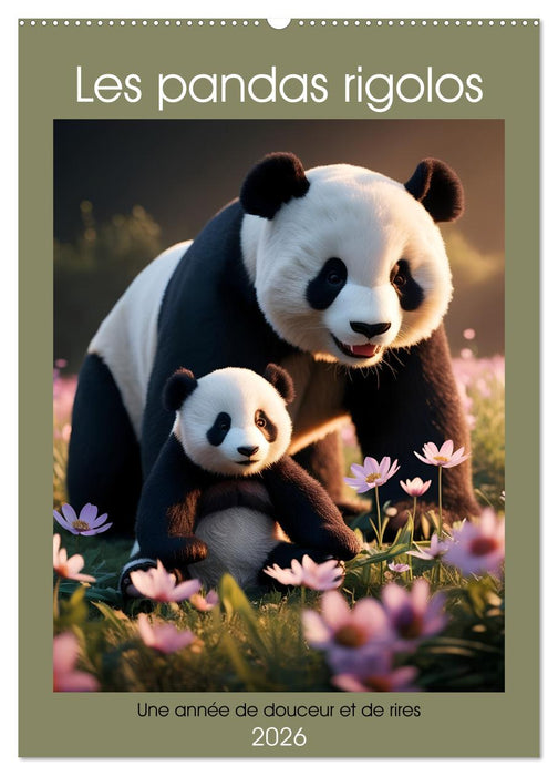 Les pandas rigolos - Une année de douceur et de rires (CALVENDO Calendrier mensuel 2026)