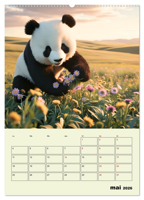 Les pandas rigolos - Une année de douceur et de rires (CALVENDO Calendrier mensuel 2026)