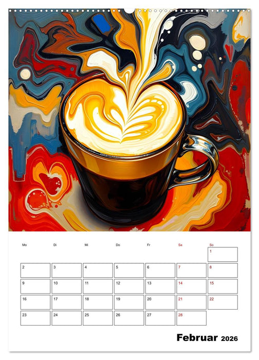 Kaffee trifft Kunst - Aromatische Pinselstriche (CALVENDO Wandkalender 2026)