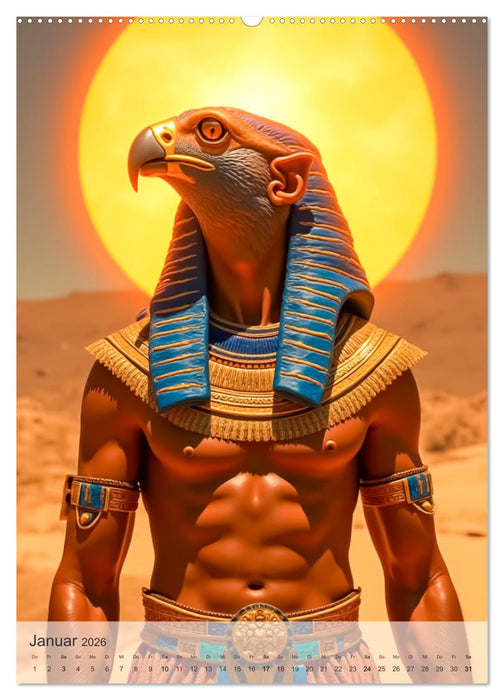 Ägyptische Mythologie - Götter, Helden und Monster (CALVENDO Premium Wandkalender 2026)