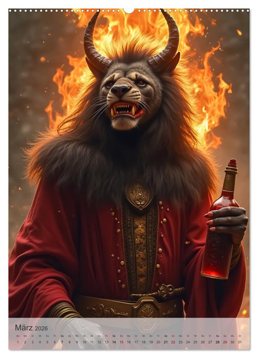 Ägyptische Mythologie - Götter, Helden und Monster (CALVENDO Premium Wandkalender 2026)