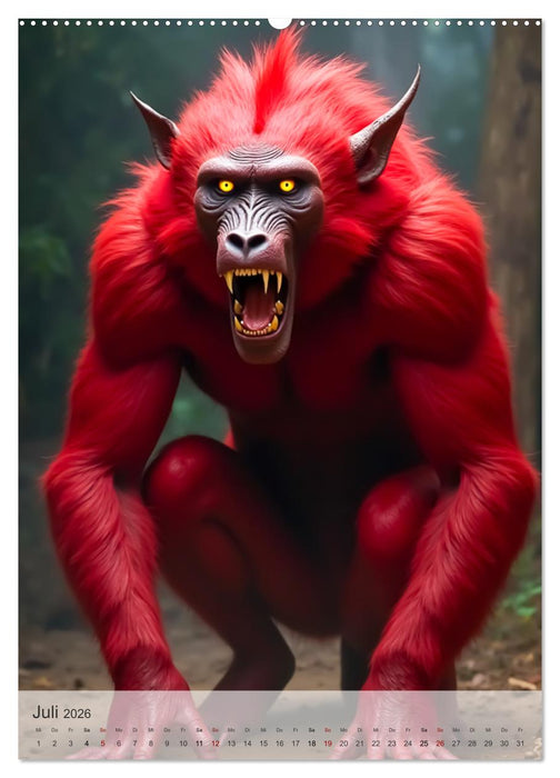 Ägyptische Mythologie - Götter, Helden und Monster (CALVENDO Premium Wandkalender 2026)