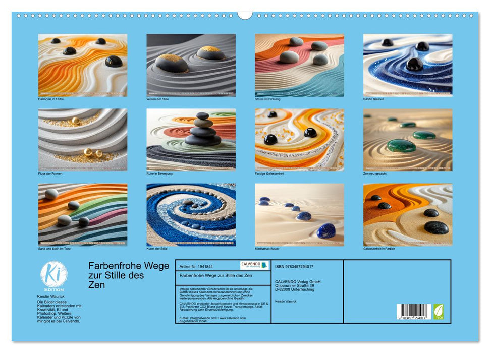 Farbenfrohe Wege zur Stille des Zen (CALVENDO Wandkalender 2026)