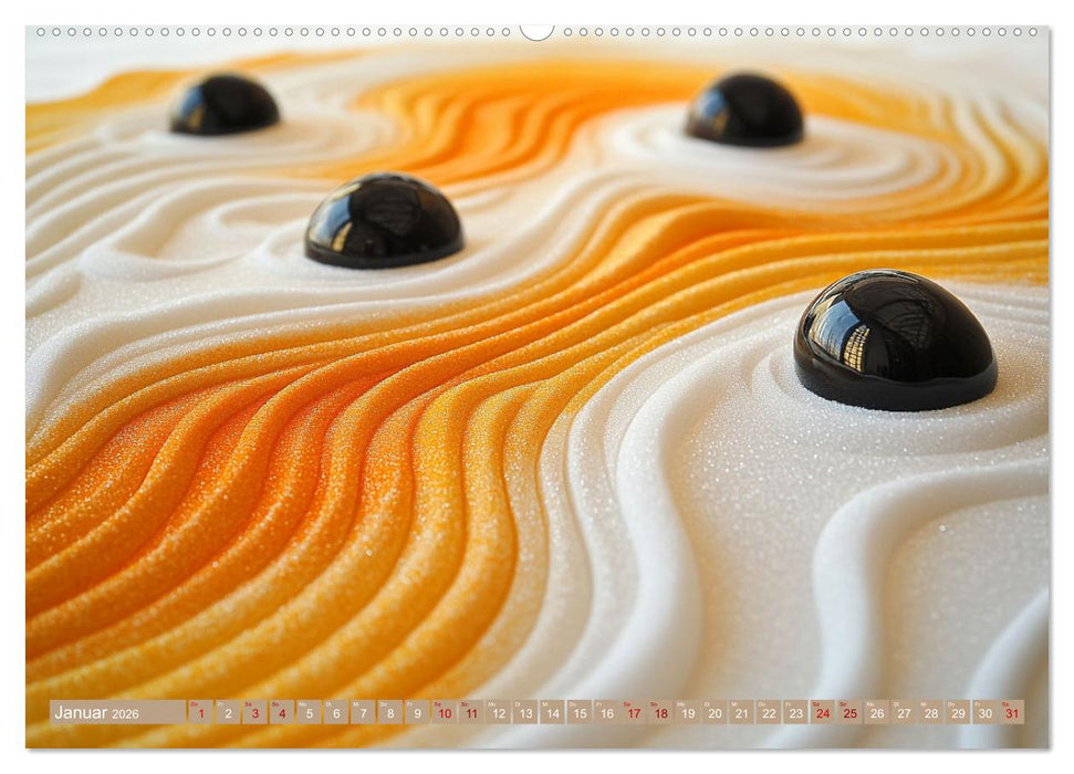 Farbenfrohe Wege zur Stille des Zen (CALVENDO Wandkalender 2026)