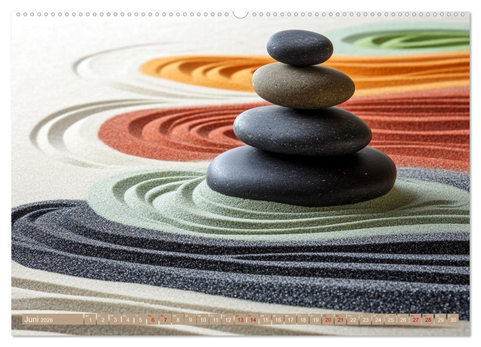 Farbenfrohe Wege zur Stille des Zen (CALVENDO Wandkalender 2026)