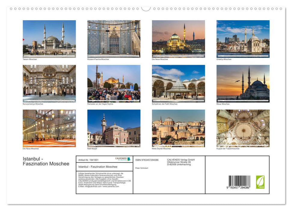 Istanbul - Faszination Moschee (CALVENDO Premium Wandkalender 2026)