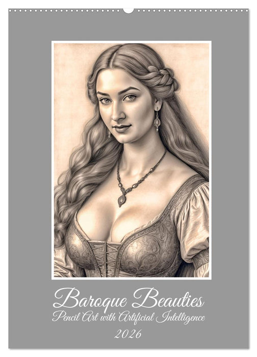 Baroque Beauties, Pencil Art with Artificial Intelligence (CALVENDO Monthly Calendar 2026)
