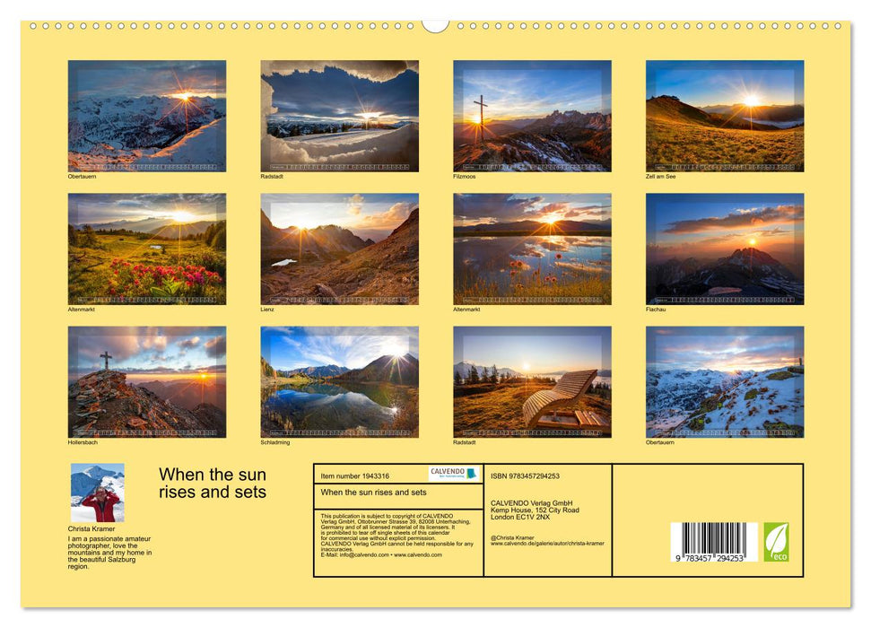 When the sun rises and sets (CALVENDO Premium-Calendar 2026)