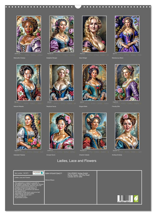 Ladies, Lace and Flowers (CALVENDO Monthly Calendar 2026)