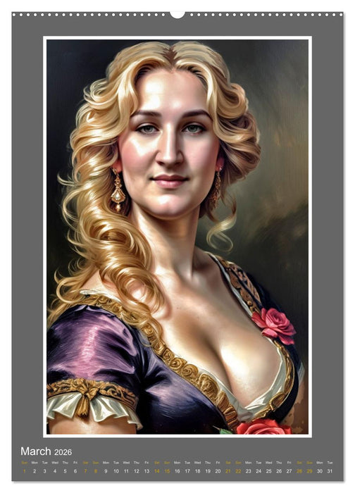 Ladies, Lace and Flowers (CALVENDO Monthly Calendar 2026)