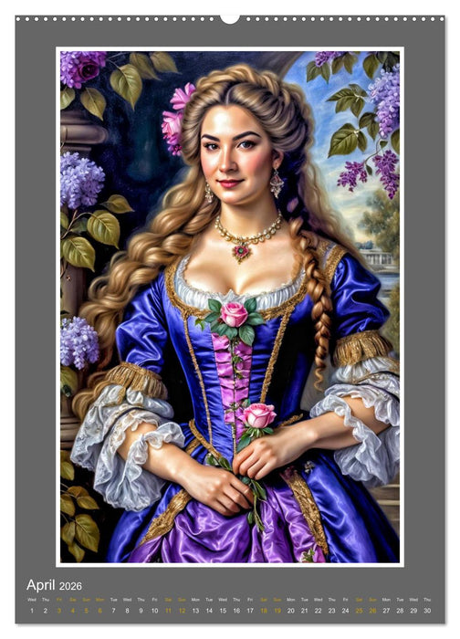 Ladies, Lace and Flowers (CALVENDO Monthly Calendar 2026)