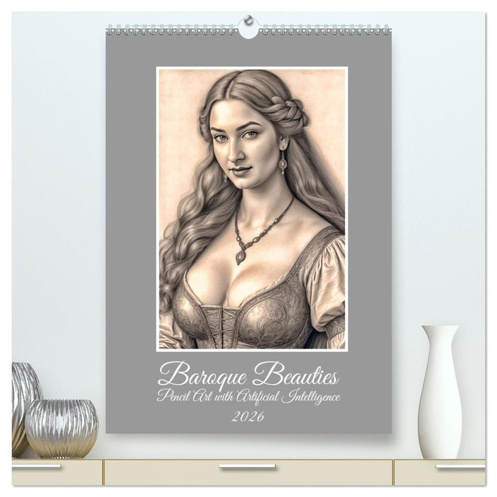 Baroque Beauties, Pencil Art with Artificial Intelligence (CALVENDO Premium-Calendar 2026)