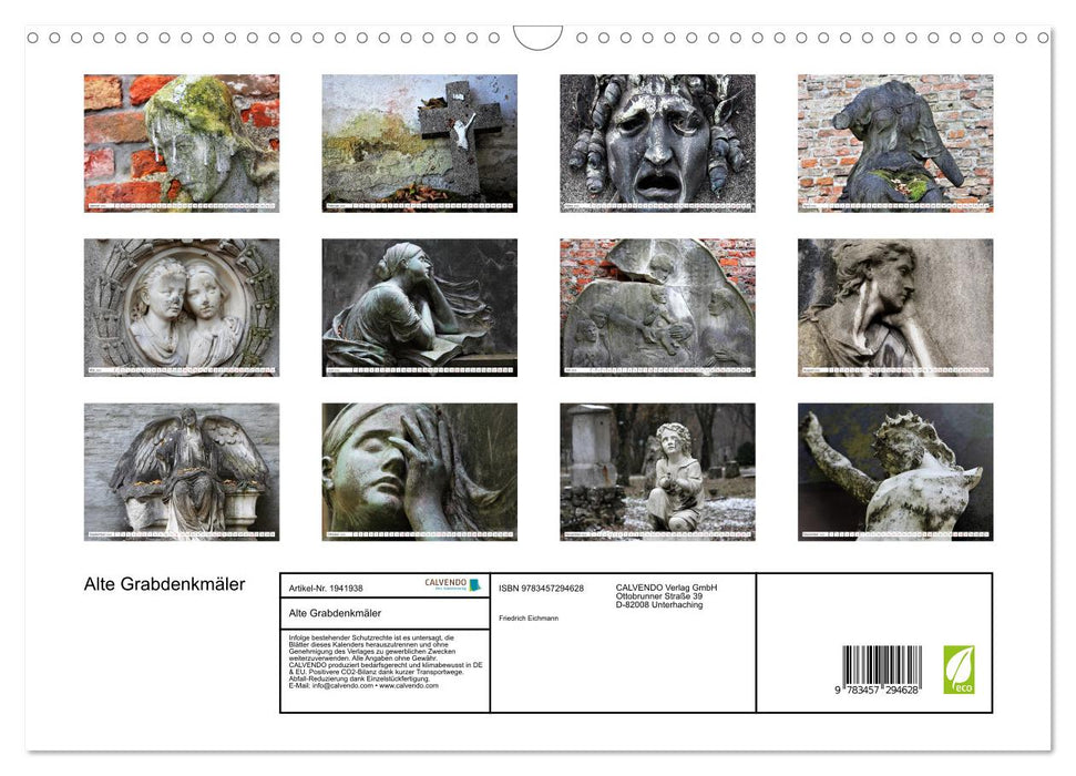 Alte Grabdenkmäler (CALVENDO Wandkalender 2026)