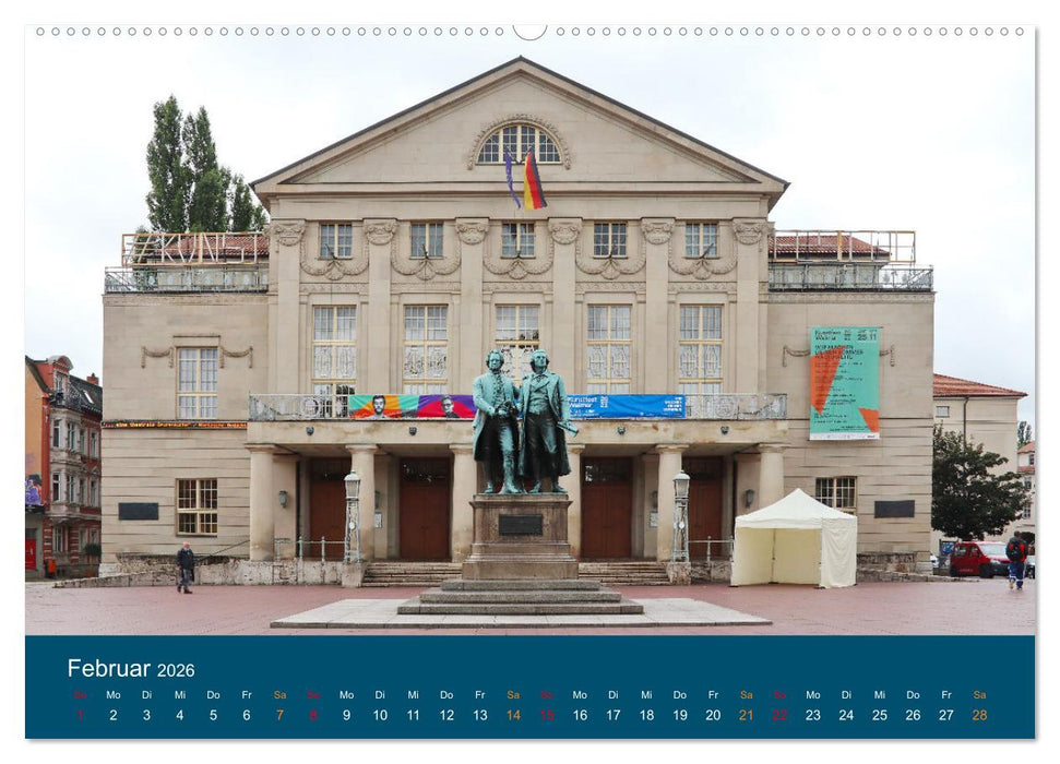 Thüringen, unterwegs in Weimar, Erfurt und Eisenach (CALVENDO Wandkalender 2026)