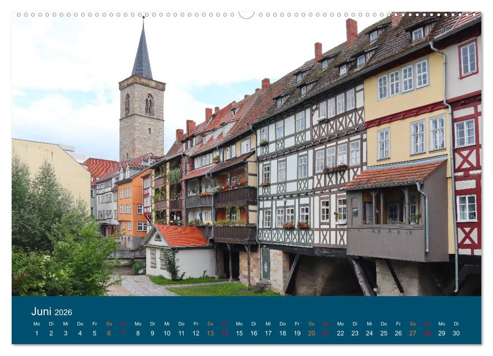 Thüringen, unterwegs in Weimar, Erfurt und Eisenach (CALVENDO Wandkalender 2026)