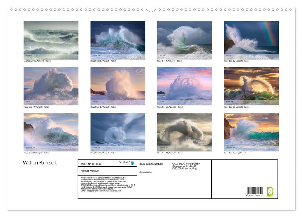 Wellen Konzert (CALVENDO Wandkalender 2026)