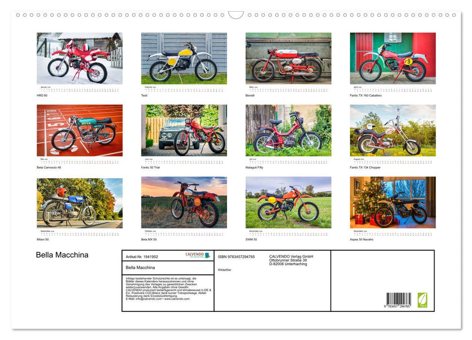 Bella Macchina (CALVENDO Wandkalender 2026)