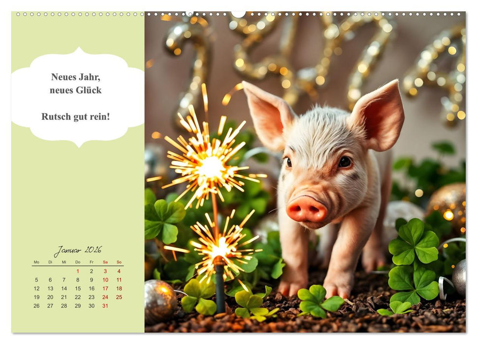 Tierische Herzensbrecher - Charmante Tiere mit ihren Botschaften (CALVENDO Wandkalender 2026)