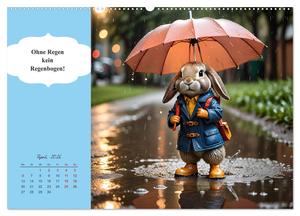 Tierische Herzensbrecher - Charmante Tiere mit ihren Botschaften (CALVENDO Wandkalender 2026)