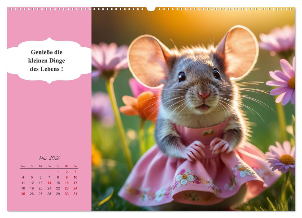 Tierische Herzensbrecher - Charmante Tiere mit ihren Botschaften (CALVENDO Premium Wandkalender 2026)