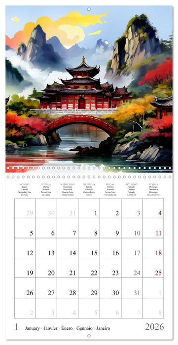 China - Magical Landscapes (CALVENDO Monthly Calendar 2026)