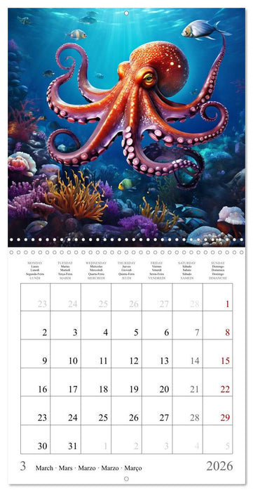 Sea Life - Coral Reef Animals (CALVENDO Monthly Calendar 2026)