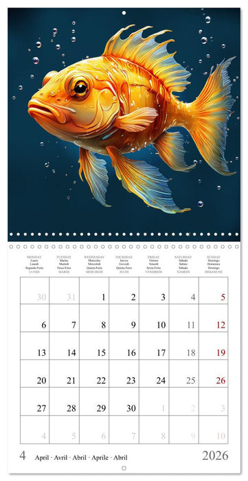 Sea Life - Coral Reef Animals (CALVENDO Monthly Calendar 2026)