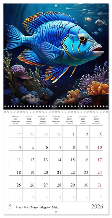 Sea Life - Coral Reef Animals (CALVENDO Monthly Calendar 2026)