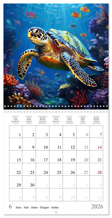 Sea Life - Coral Reef Animals (CALVENDO Monthly Calendar 2026)
