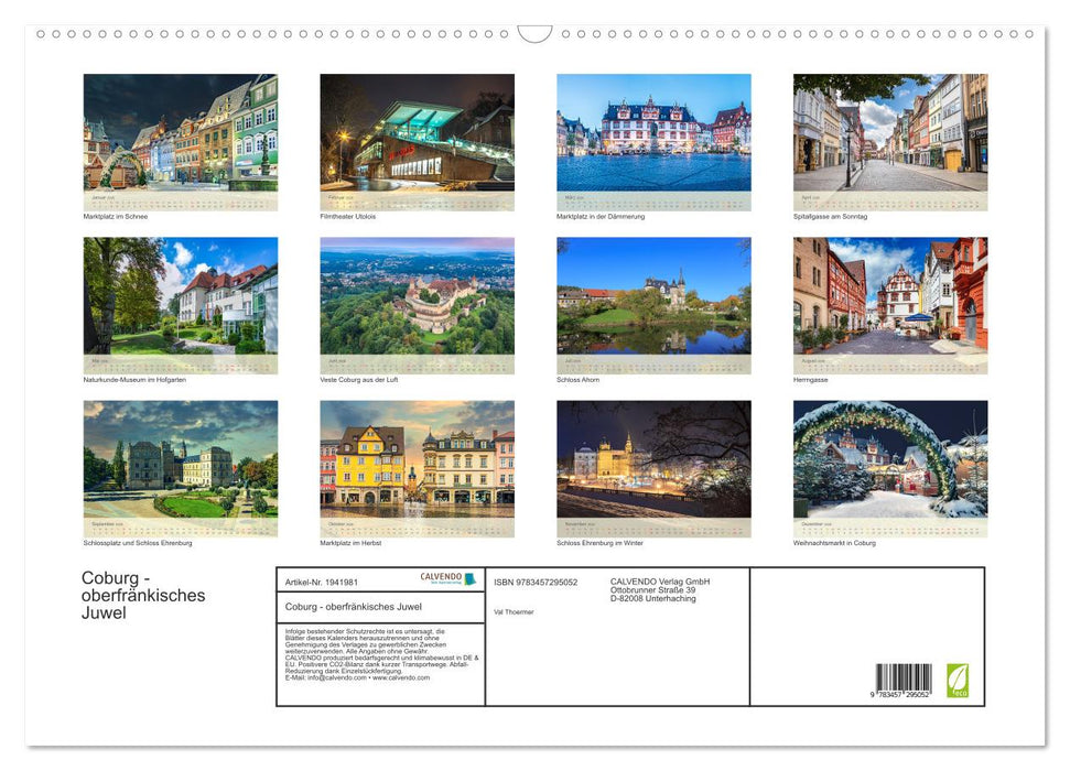 Coburg - oberfränkisches Juwel (CALVENDO Wandkalender 2026)