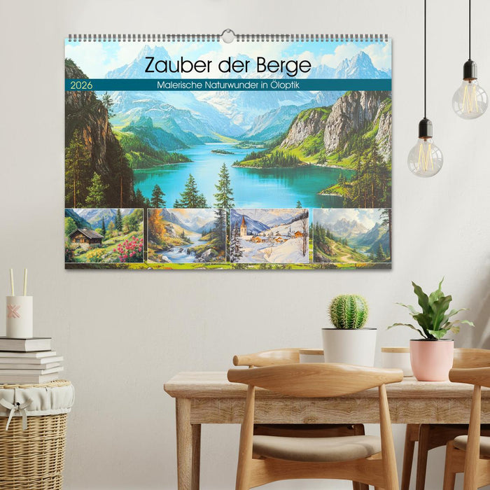 Zauber der Berge. Malerische Naturwunder in Öloptik (CALVENDO Wandkalender 2026)