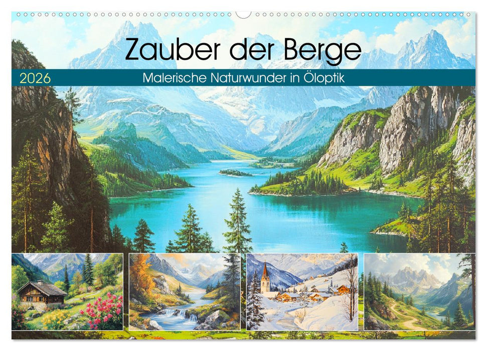 Zauber der Berge. Malerische Naturwunder in Öloptik (CALVENDO Wandkalender 2026)