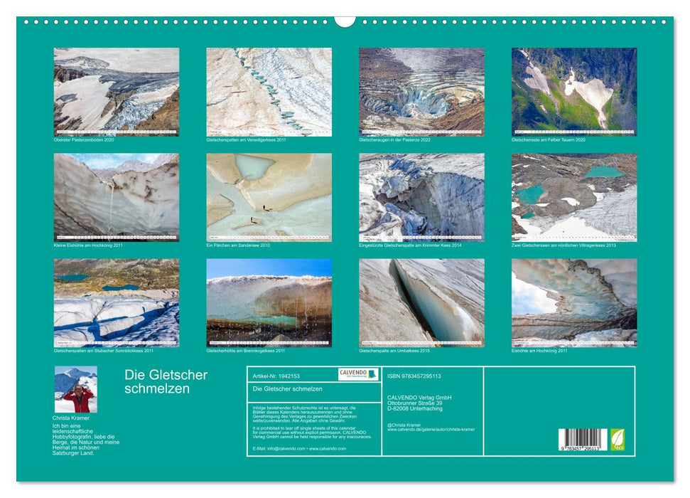 Die Gletscher schmelzen (CALVENDO Wandkalender 2026)