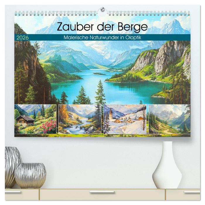 Zauber der Berge. Malerische Naturwunder in Öloptik (CALVENDO Premium Wandkalender 2026)