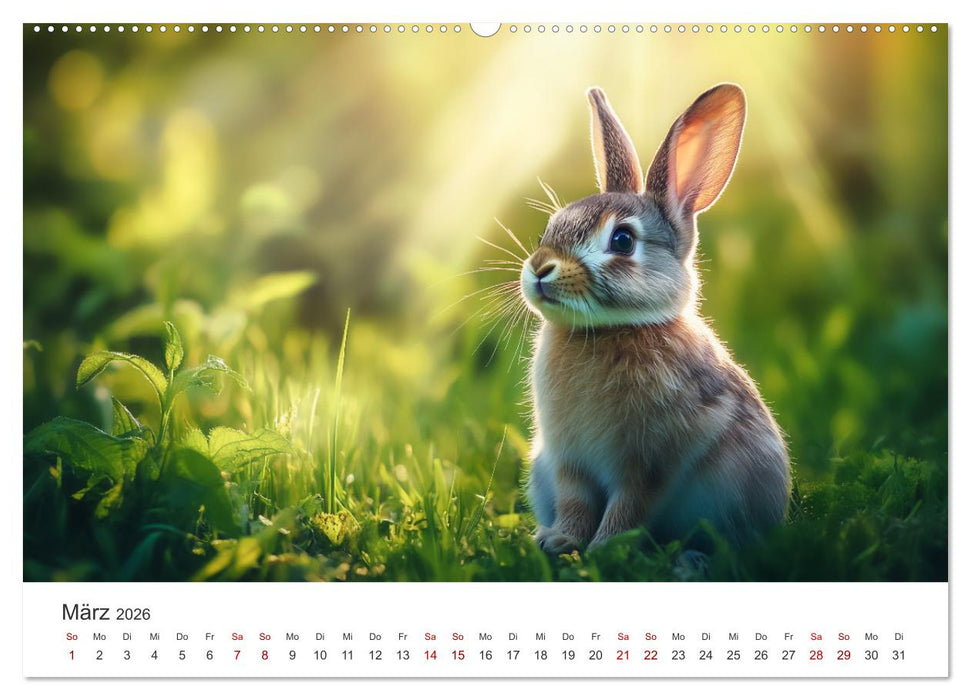 Fantastisch, flauschig, frech! - Ein Kaninchenkalender (CALVENDO Wandkalender 2026)