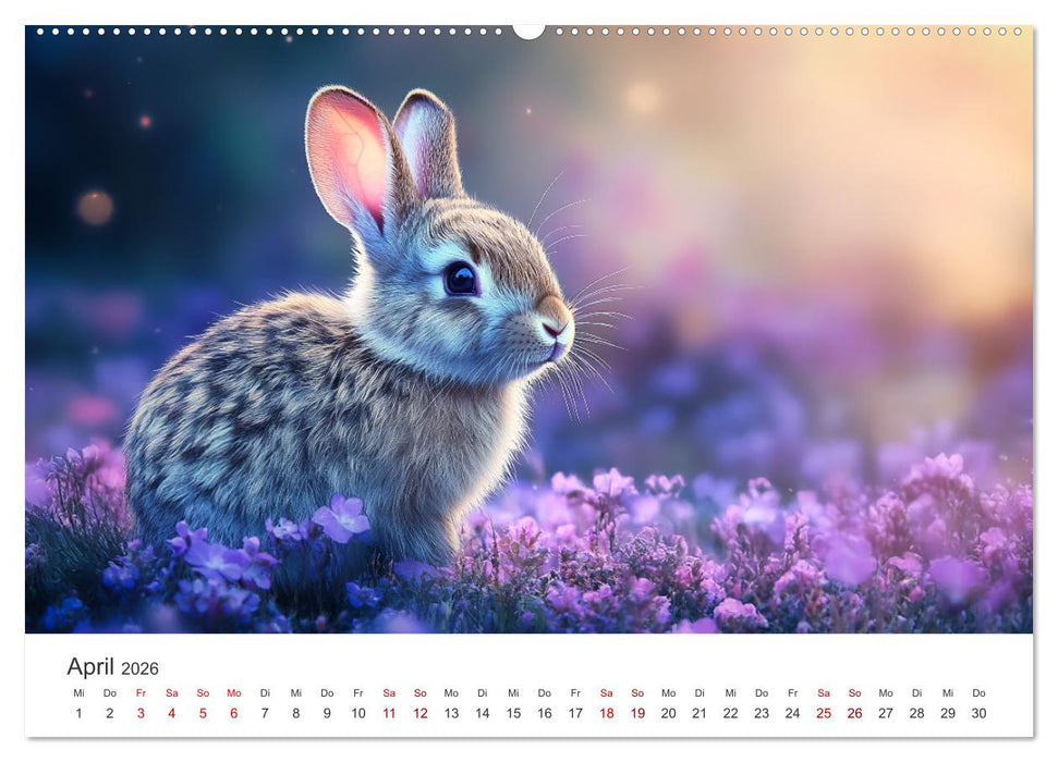 Fantastisch, flauschig, frech! - Ein Kaninchenkalender (CALVENDO Premium Wandkalender 2026)
